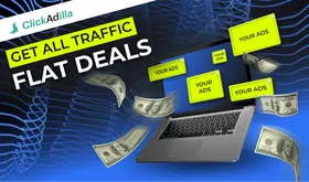 Get all traffic from our premium sources with flat deals